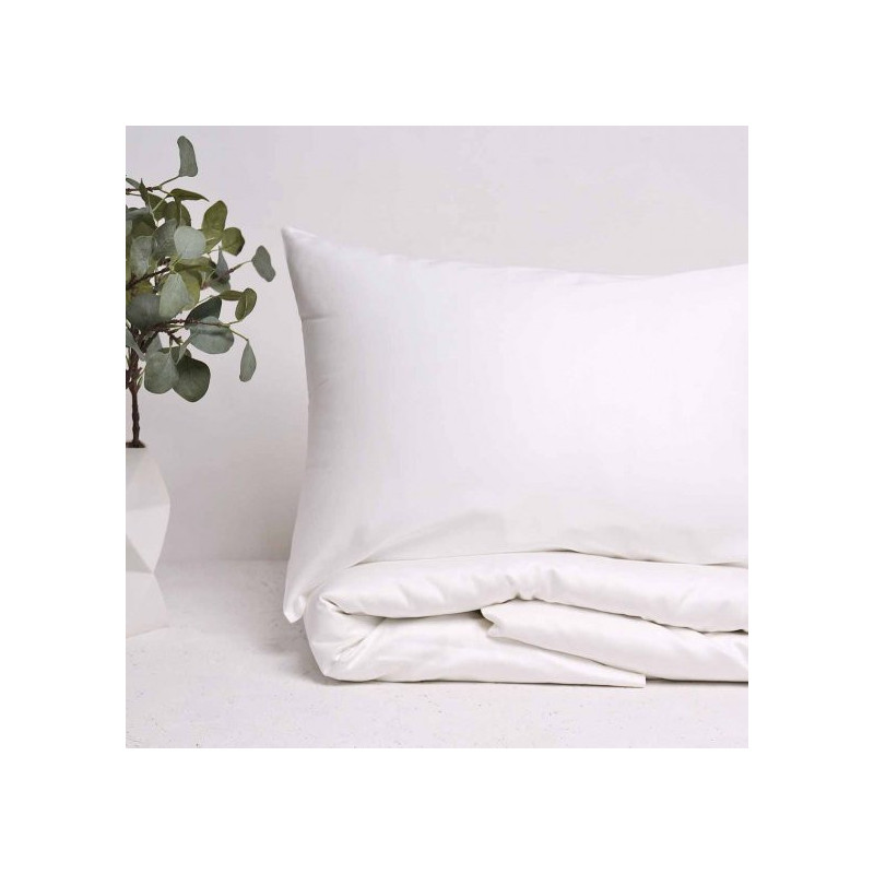 PREMIUM satīna gultas veļas komplekts COCONUT WHITE