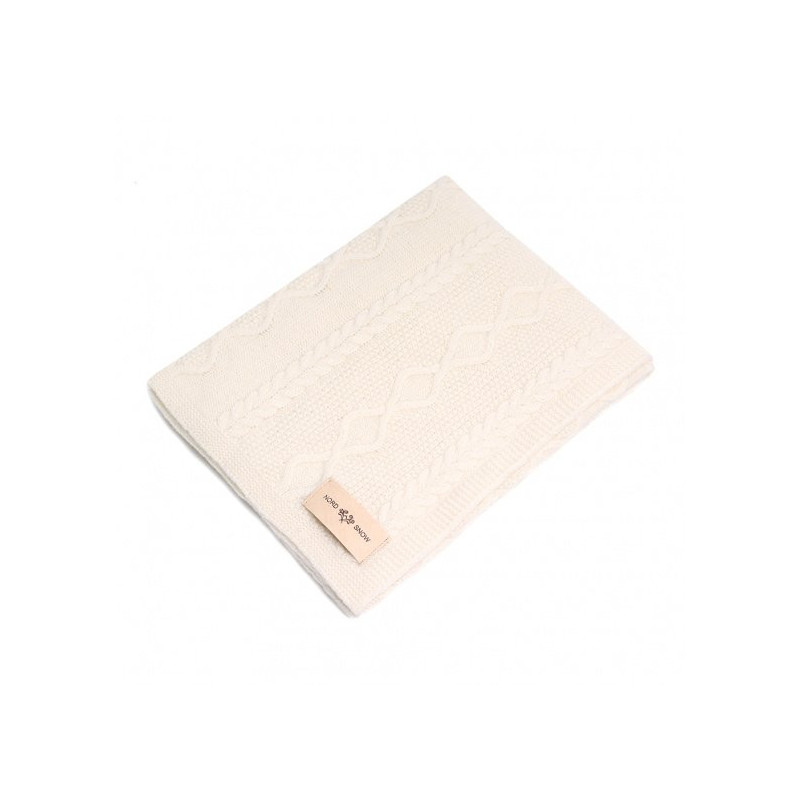 Merīnaitas vilnas pleds ECRU DIAMOND