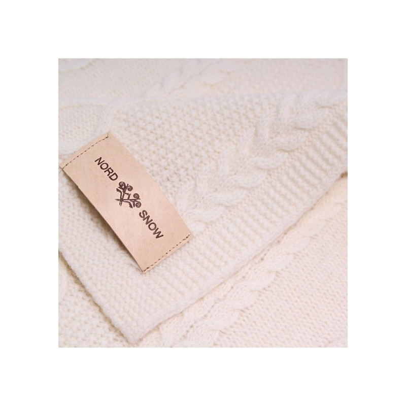 Merīnaitas vilnas pleds ECRU DIAMOND