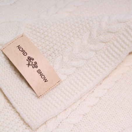 Merīnaitas vilnas pleds ECRU DIAMOND