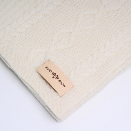 Merīnaitas vilnas pleds ECRU DIAMOND