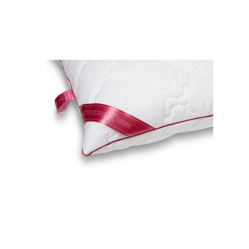 Ergonomisks spilvens no smalcināta lateksa ar PES bumbiņām