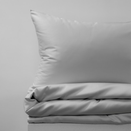 PREMIUM satīna gultas veļas komplekts FOG GREY cena