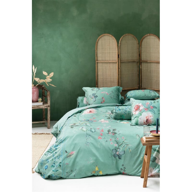 Tokyo Bouquet Green PIP STUDIO  Gultas veļas komplekts