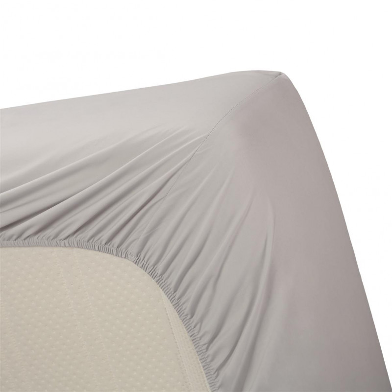 Palags ar gumiju Percale HL Light Grey