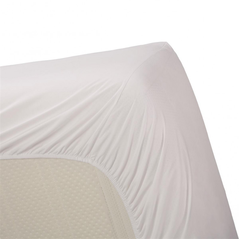 Palags ar gumiju Percale HL White