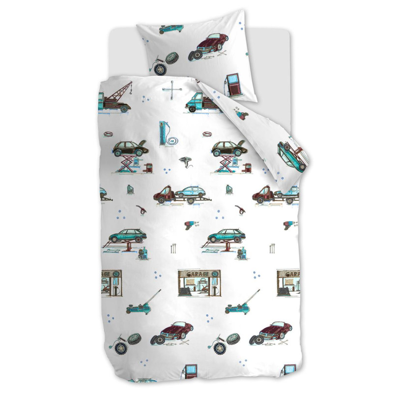 Bērnu gultas veļas komplekts Garage Multi