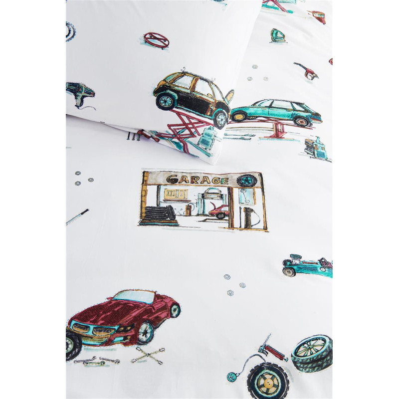 Bērnu gultas veļas komplekts Garage Multi