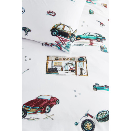 Bērnu gultas veļas komplekts Garage Multi cena