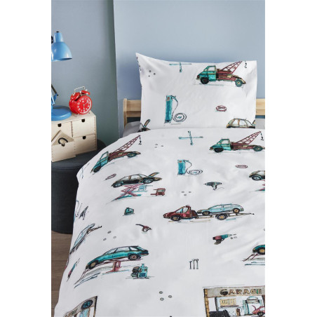 Bērnu gultas veļas komplekts Garage Multi internetā