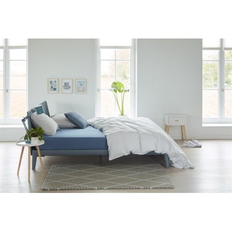 Jersey HL Blue aprīkota palags internetā