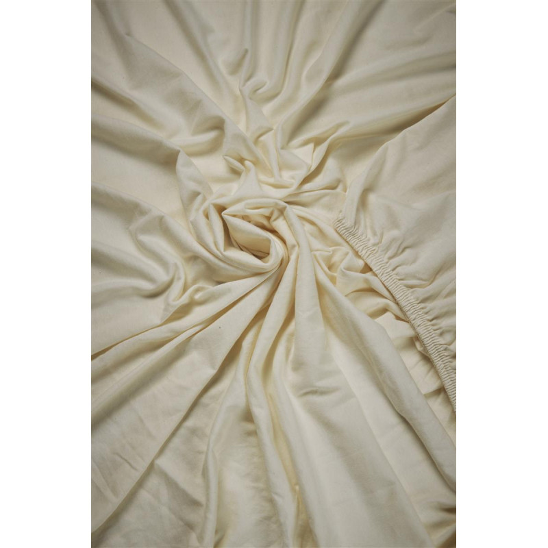 Jersey HL Off-white aprīkota palags