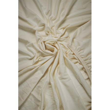 Jersey HL Off-white aprīkota palags