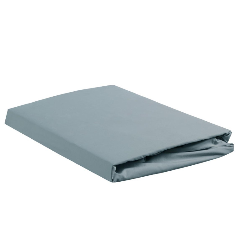 Cotton Uni HL Blue aprīkota palags