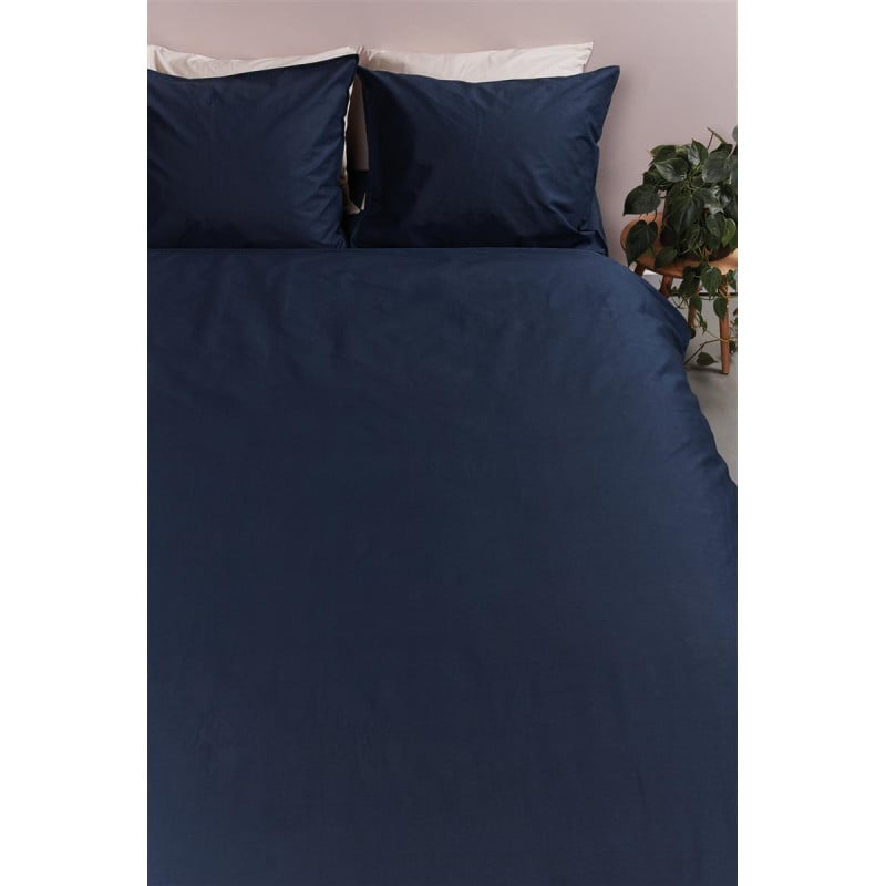 Spilvendrāna Cotton Uni Dark Blue