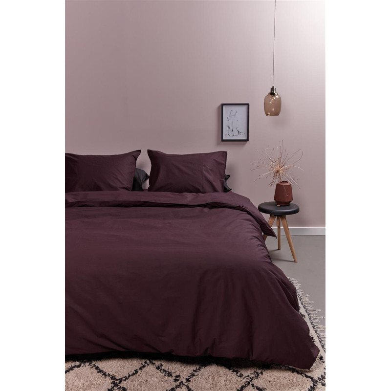 Gultasveļas komplekts Cotton Uni Dark Red