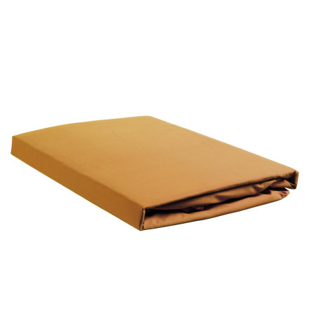 Cotton Uni HL Ochre aprīkota palags