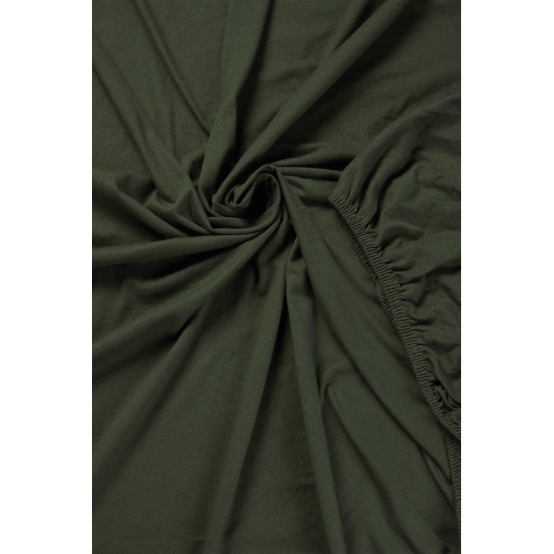 Jersey HL Dark Green aprīkota palags