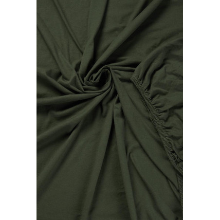 Jersey HL Dark Green aprīkota palags