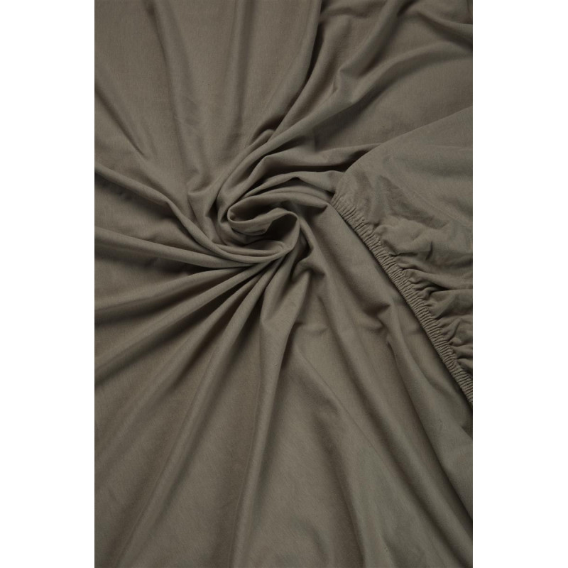 Jersey HL Taupe aprīkota palags