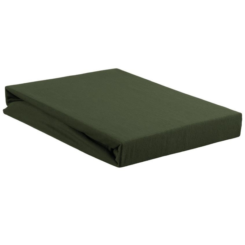 Jersey HL Dark Green aprīkota palags