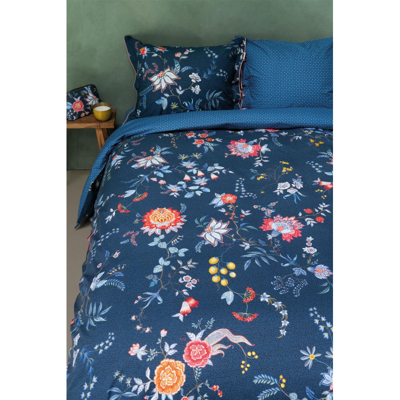 Spilvenu pārvalki Flower Festival Dark Blue