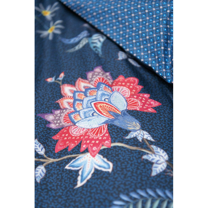 Spilvenu pārvalki Flower Festival Dark Blue