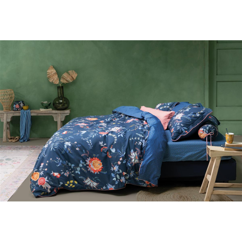 Spilvenu pārvalki Flower Festival Dark Blue