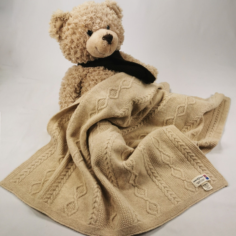 Merīnaitas vilnas pleds CAMEL DIAMOND