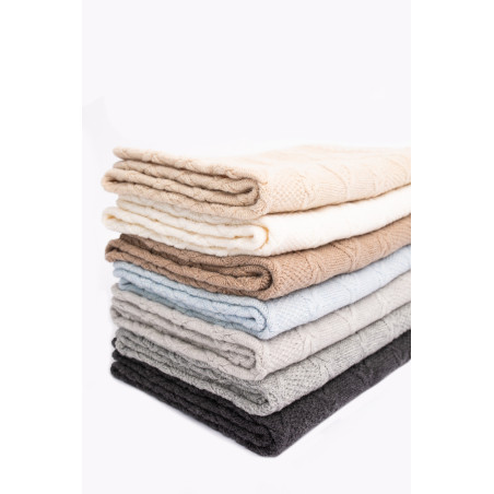 Merīnaitas vilnas pleds ECRU DIAMOND