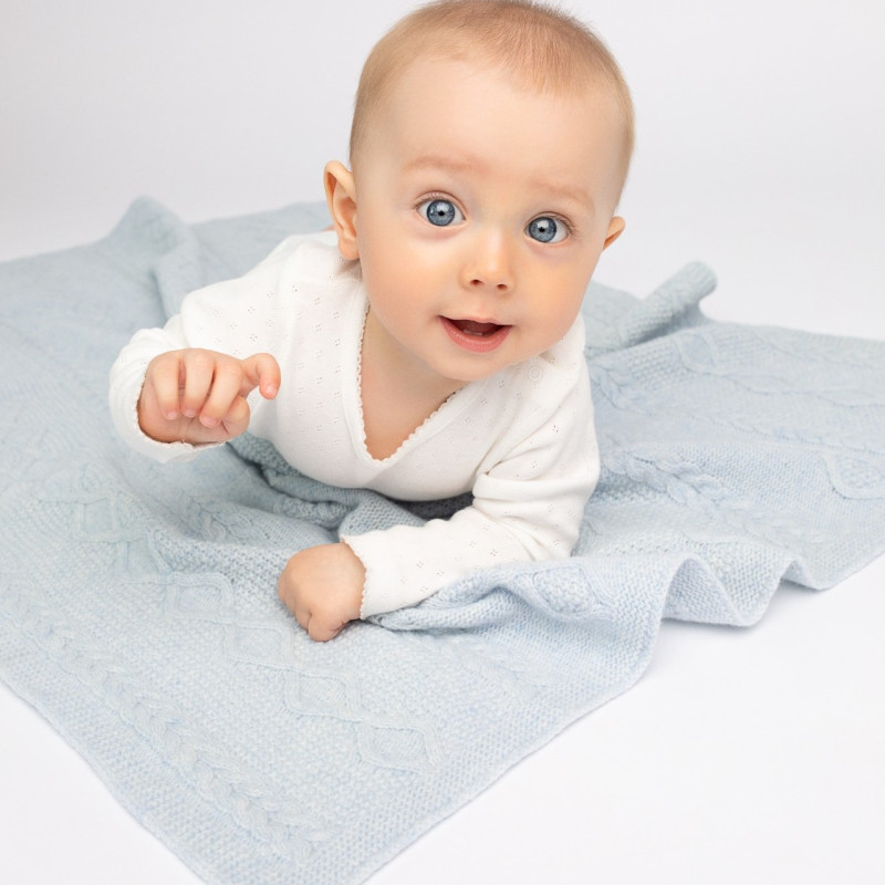 Merīnaitas vilnas pleds BLUE DIAMOND