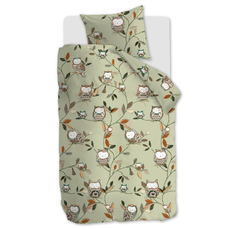 Gultas veļas komplekts Owlsome Green