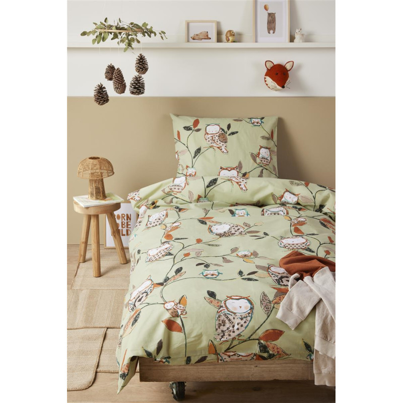 Gultas veļas komplekts Owlsome Green