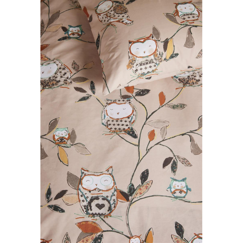 Gultas veļas komplekts Owlsome Pink