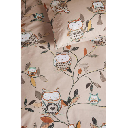 Gultas veļas komplekts Owlsome Pink