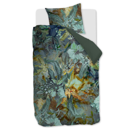 Gultasveļas komplekts Floral Embrace Blue Green cena