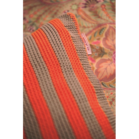 Dekoratīvā spilvena Blockstripe Bonsoir Stripe Orange knitted internetā