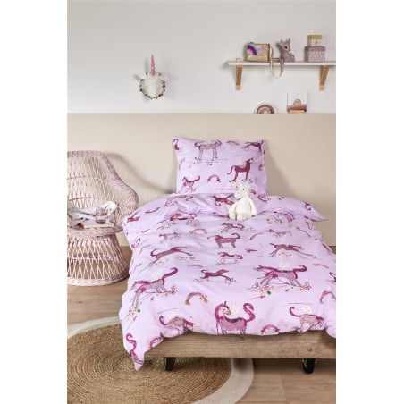 Bērnu spilvendrāna Unicorn Paradise Pink