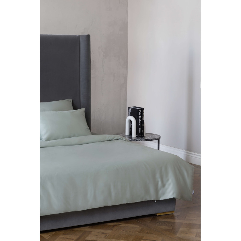 KING ASH GREEN Satīna gultas veļas komplekts