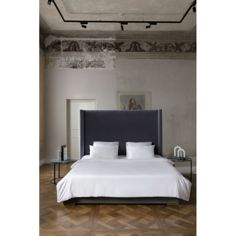 KING WHITE Satīna gultas veļas komplekts