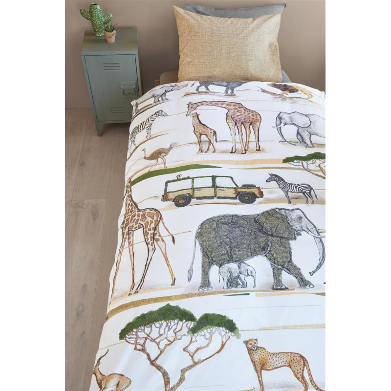 Bērnu gultas veļas komplekts Jeep Safari Natural