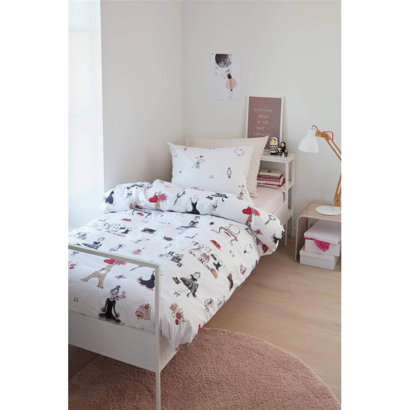 Gultas veļas komplekts Paris Girl Pink