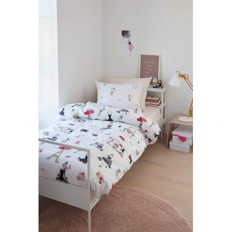 Gultas veļas komplekts Paris Girl Pink cena