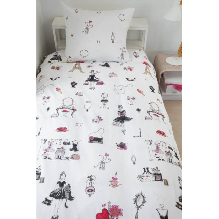 Gultas veļas komplekts Paris Girl Pink