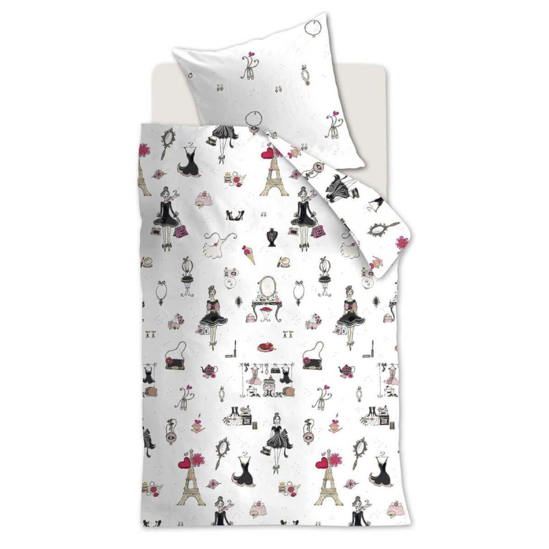 Gultas veļas komplekts Paris Girl Pink