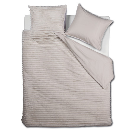 Gultas veļas komplekts Furry Stripes Off-white