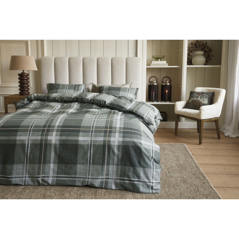 Gultas veļas komplekts Tartan Check Green