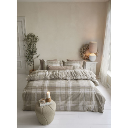 Gultas veļas komplekts Tartan Check Sand