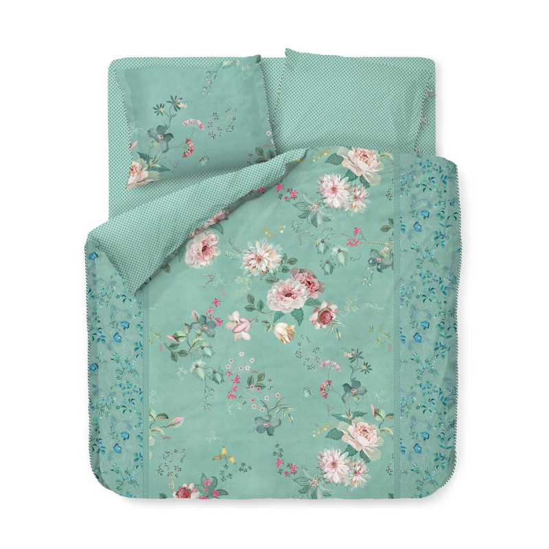 Tokyo Bouquet Green PIP STUDIO  Gultas veļas komplekts