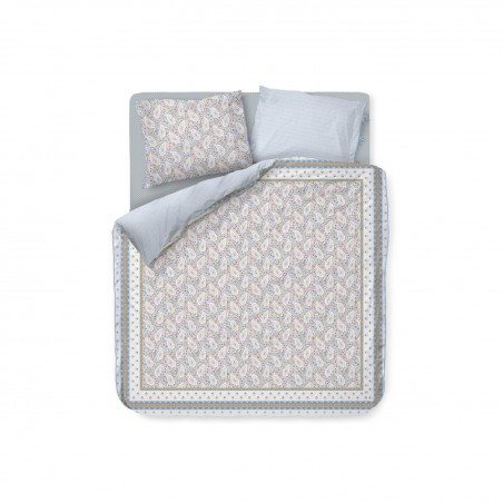 Perkala gultas veļas komplekts Kairi Bloom Light Blue